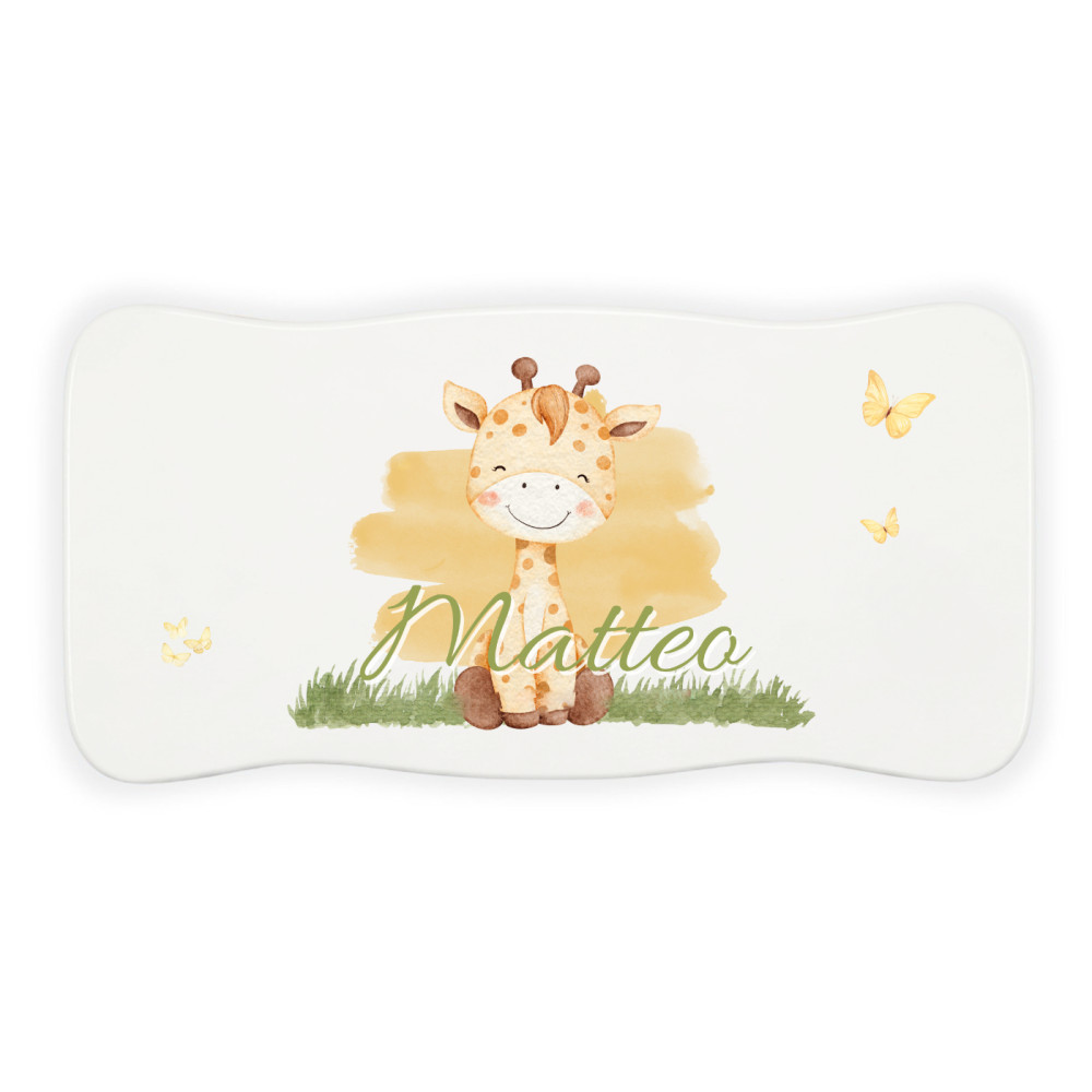 Stołek drewniany dla dziecka z imieniem personalizowany nadruk UV