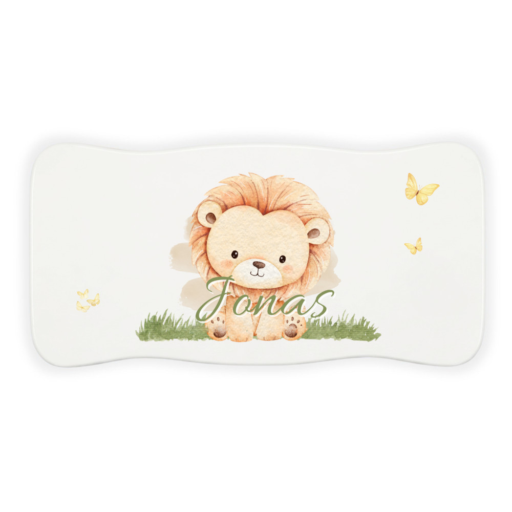 Stołek drewniany dla dziecka z imieniem personalizowany nadruk UV