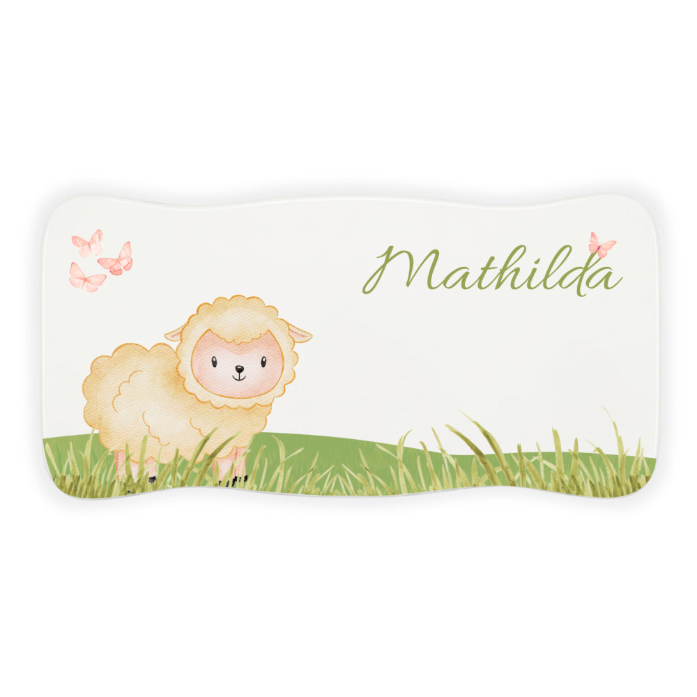 Stołek drewniany dla dziecka z imieniem personalizowany nadruk UV