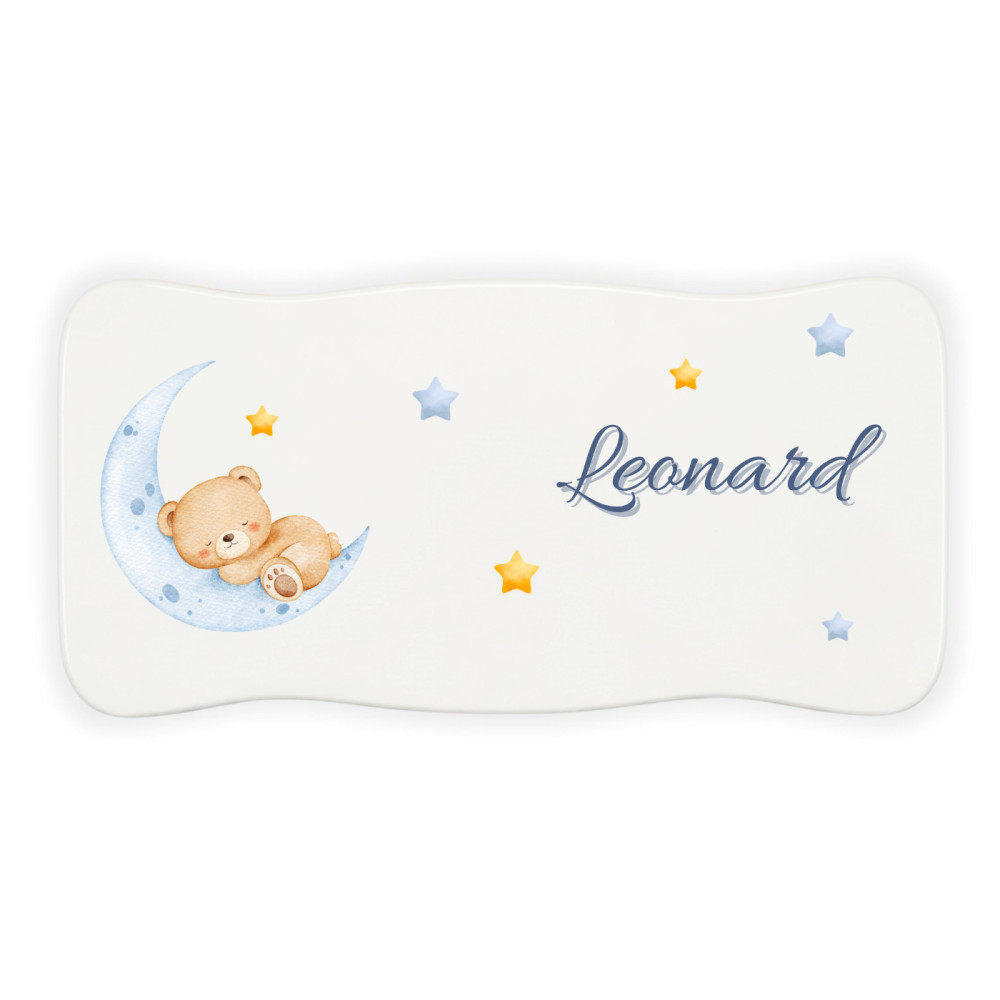 Stołek drewniany dla dziecka z imieniem personalizowany nadruk UV