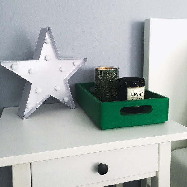 Skrzynka drewniana 30x20x7 cm Mint green