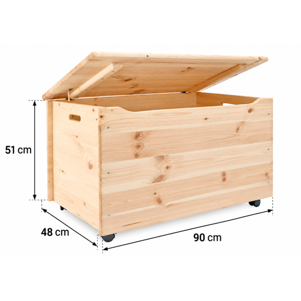 Kufer drewniany personalizowany nadruk UV dla dziecka 90x48x51