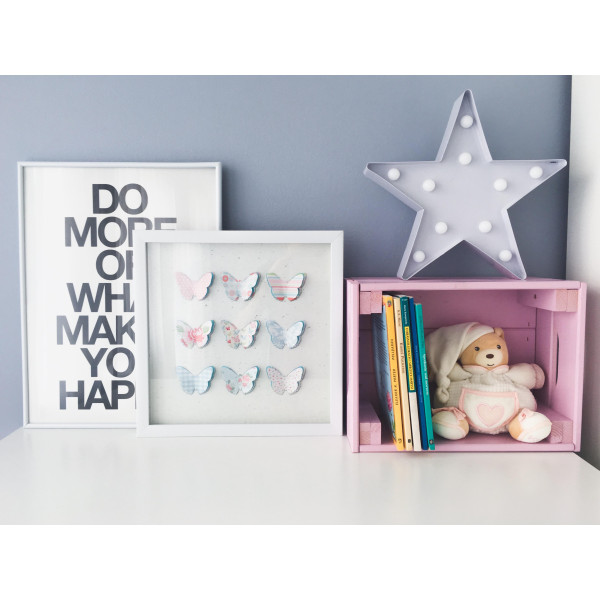 Skrzynka drewniana mała 31x23x15 cm Light pink