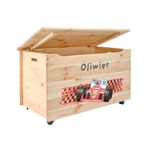 Kufer drewniany personalizowany nadruk UV dla dziecka 90x48x51
