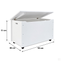 Kufer drewniany personalizowany nadruk UV dla dziecka 90x48x51 biały
