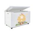 Kufer drewniany personalizowany nadruk UV dla dziecka 90x48x51 biały
