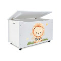 Kufer drewniany personalizowany nadruk UV dla dziecka 90x48x51 biały