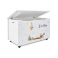 Kufer drewniany personalizowany nadruk UV dla dziecka 90x48x51 biały