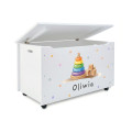 Kufer drewniany personalizowany nadruk UV dla dziecka 90x48x51 biały