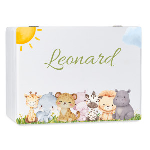 Personalizowane pudełko wspomnień dla dziecka 30x20x13,5 cm bez uchwytów– nadruk UV