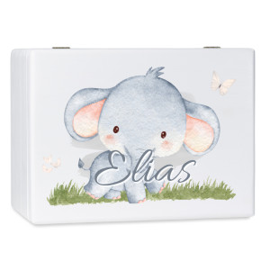 Personalizowane pudełko wspomnień dla dziecka 30x20x13,5 cm bez uchwytów– nadruk UV