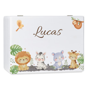 Personalizowane pudełko wspomnień dla dziecka 30x20x13,5 cm bez uchwytów– nadruk UV