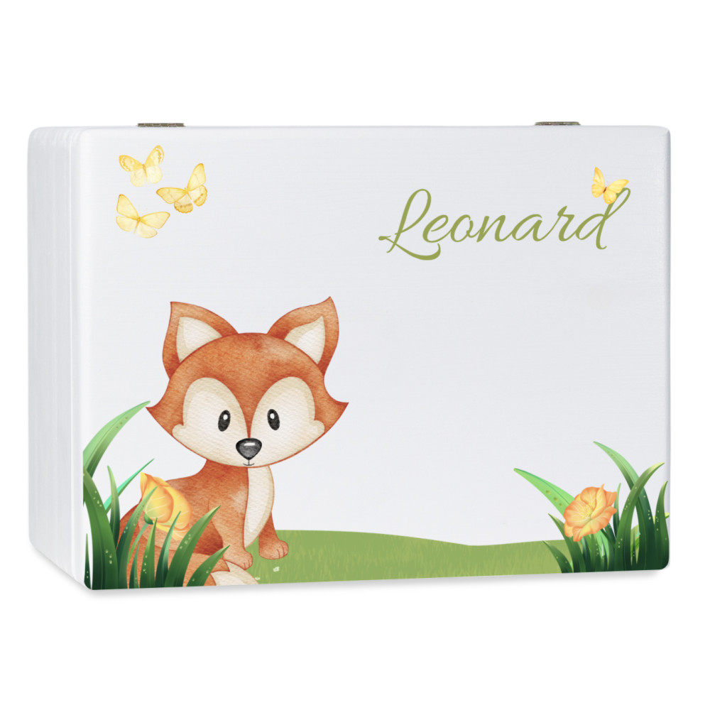 Personalizowane pudełko wspomnień dla dziecka 30x20x13,5 cm bez uchwytów– nadruk UV