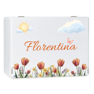 Personalizowane pudełko wspomnień dla dziecka 30x20x13,5 cm bez uchwytów– nadruk UV
