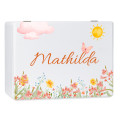 Personalizowane pudełko wspomnień dla dziecka 30x20x13,5 cm bez uchwytów– nadruk UV