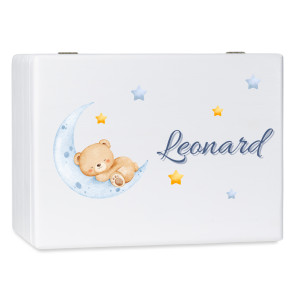 Personalizowane pudełko wspomnień dla dziecka 30x20x13,5 cm bez uchwytów– nadruk UV