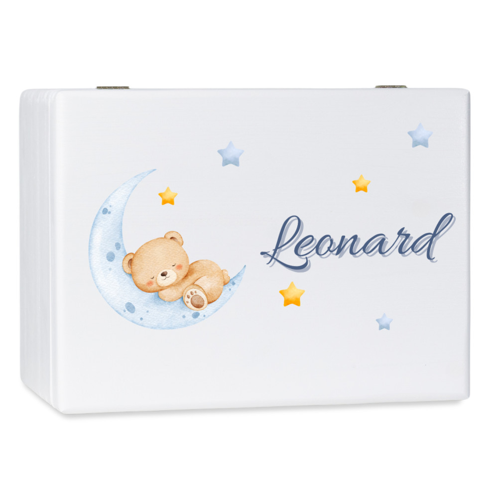 Personalizowane pudełko wspomnień dla dziecka 30x20x13,5 cm bez uchwytów– nadruk UV