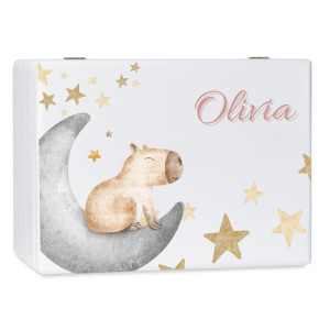 Personalizowane pudełko wspomnień dla dziecka 30x20x13,5 cm bez uchwytów– nadruk UV