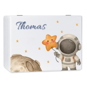Personalizowane pudełko wspomnień dla dziecka 30x20x13,5 cm bez uchwytów– nadruk UV