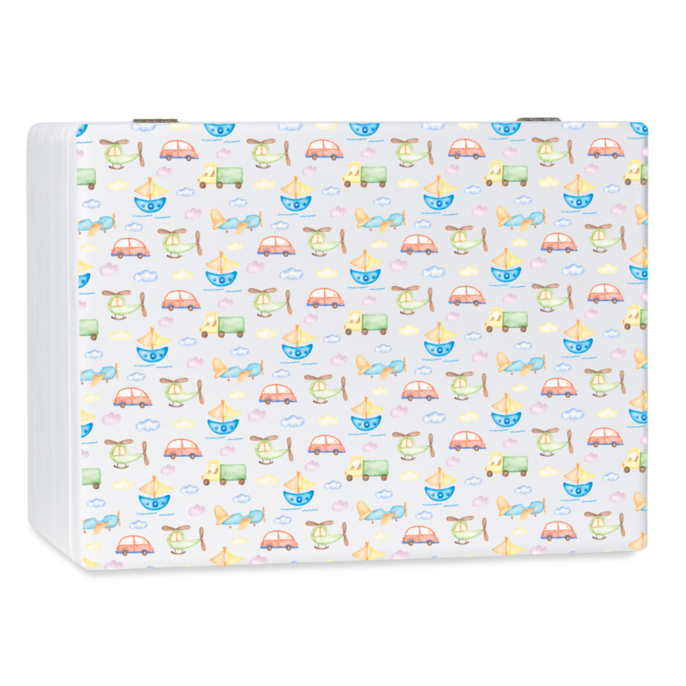 Personalizowane pudełko wspomnień dla dziecka 30x20x13,5 cm bez uchwytów– nadruk UV