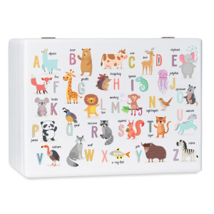 Personalizowane pudełko wspomnień dla dziecka 30x20x13,5 cm bez uchwytów– nadruk UV