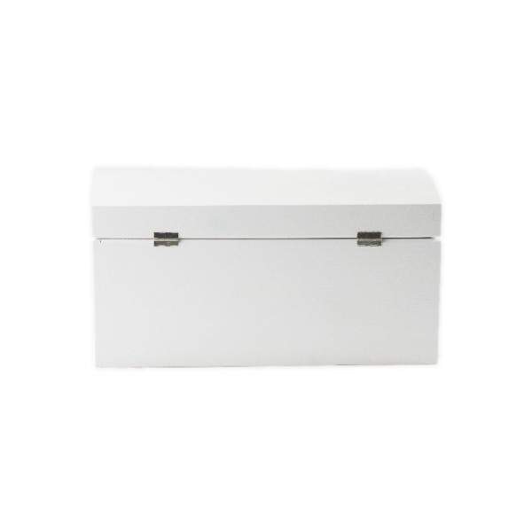 Kuferek drewniany 32x22x16 cm Biały