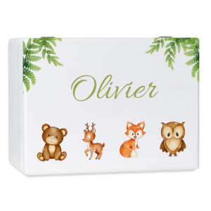 Personalizowane pudełko wspomnień dla dziecka 40x30x13,5 cm bez uchwytów– nadruk UV
