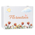 Personalizowane pudełko wspomnień dla dziecka 40x30x13,5 cm bez uchwytów– nadruk UV