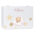 Personalizowane pudełko wspomnień dla dziecka 40x30x13,5 cm bez uchwytów– nadruk UV