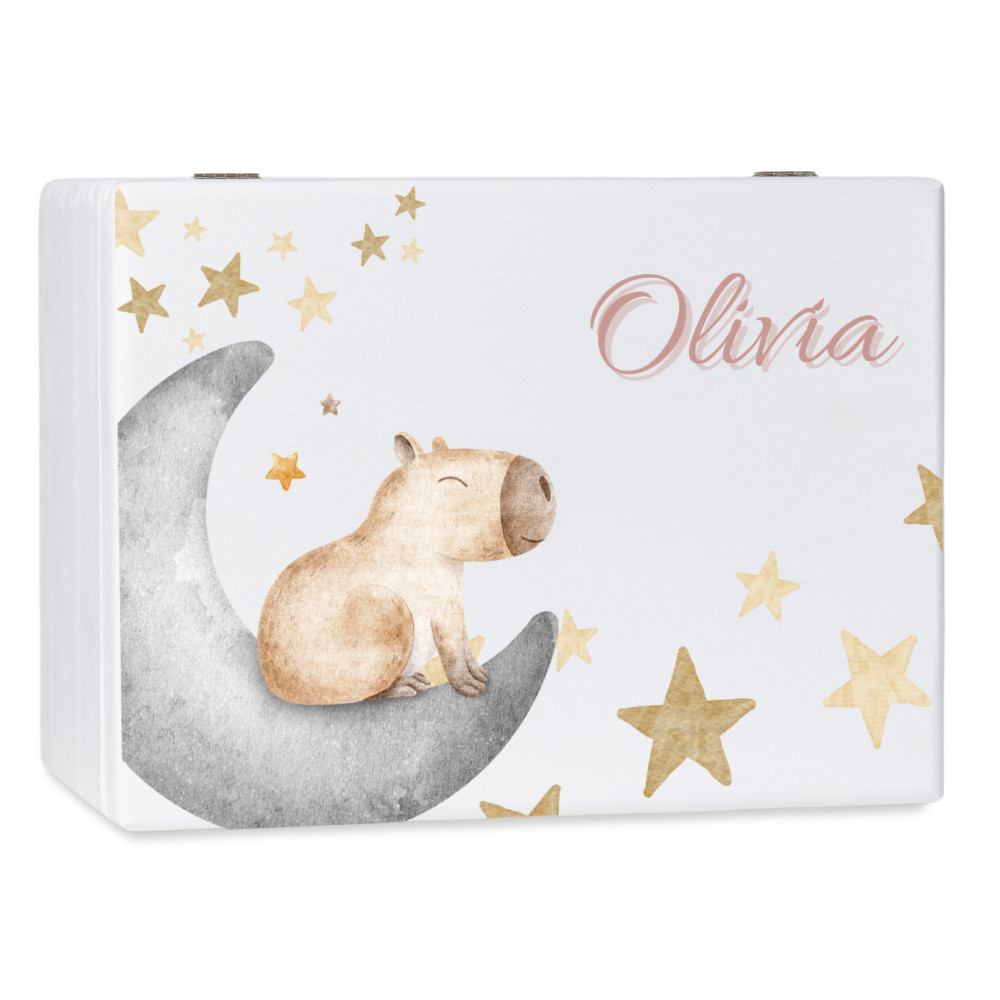 Personalizowane pudełko wspomnień dla dziecka 40x30x13,5 cm bez uchwytów– nadruk UV