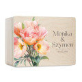 Skrzynka ślubna personalizowana pudełko na koperty imiona data elegancka skrzynia na pamiątki 40x30x13,5