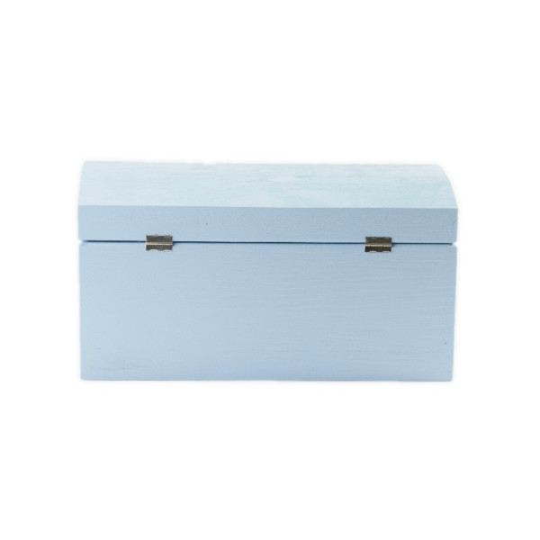 Kuferek drewniany 23x13x12 cm Niebieski