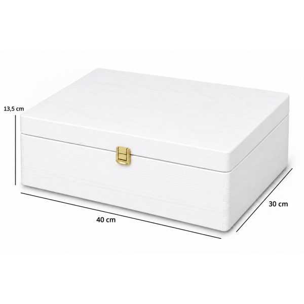 Skrzynka ślubna personalizowana pudełko na koperty imiona data elegancka skrzynia na pamiątki 40x30x13,5