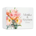 Skrzynka ślubna personalizowana pudełko na koperty imiona data elegancka skrzynia na pamiątki 40x30x23,5