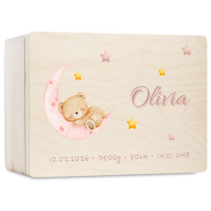 Personalizowane pudełko wspomnień dla dziecka 20x15x10 cm bez uchwytów– nadruk UV