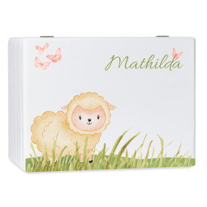 Personalizowane pudełko wspomnień dla dziecka 20x15x10 cm bez uchwytów – nadruk UV