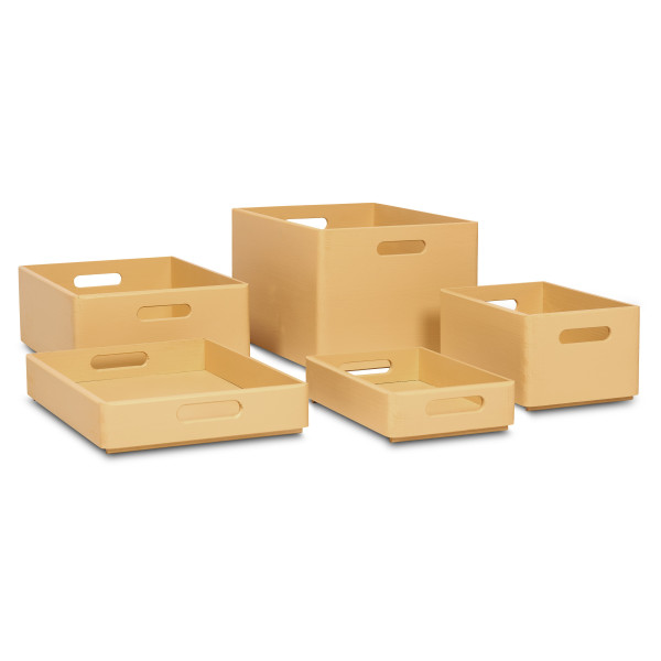Skrzynka drewniana 30x20x13,5cm Sand yellow