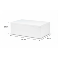 Personalizowane pudełko wspomnień dla dziecka 60x40x23 cm bez uchwytów – białe
