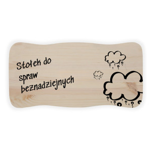 Stołek drewniany z nadrukiem UV taboret personalizowany na prezent