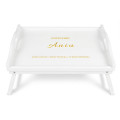 Personalizowana tacka śniadaniowa do łóżka z nadrukiem UV 51x32x24 cm - biała