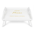 Personalizowana tacka śniadaniowa do łóżka z nadrukiem UV 51x32x24 cm - biała