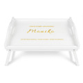 Personalizowana tacka śniadaniowa do łóżka z nadrukiem UV 51x32x24 cm - biała
