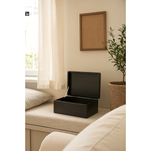 Skrzynka drewniana z deklem 30x20x13,5 cm bez uchwytów – pudełko do przechowywania
