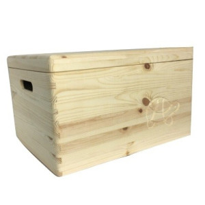 Skrzynka drewniana z deklem 40x30x23 cm "Żółw"