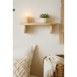 Półka drewniana ścienna 45 cm – minimalistyczna półka na ścianę