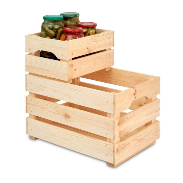 Skrzynka drewniana mała 31x23x15 cm Natural wood