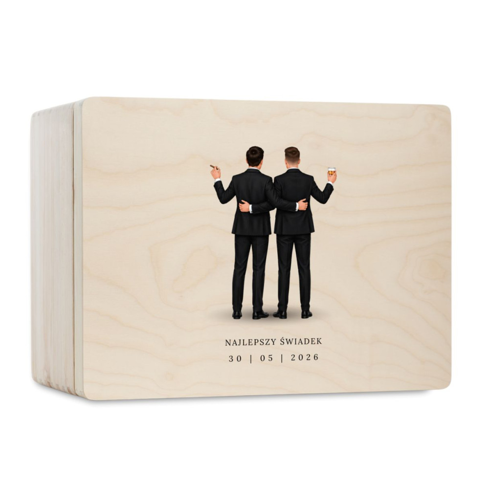 Personalizowana skrzynka prezentowa 30x20 cm – elegancki prezent i pamiątka.
