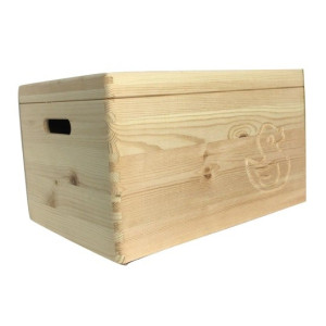 Skrzynka drewniana z deklem 40x30x23 cm "Żółw"