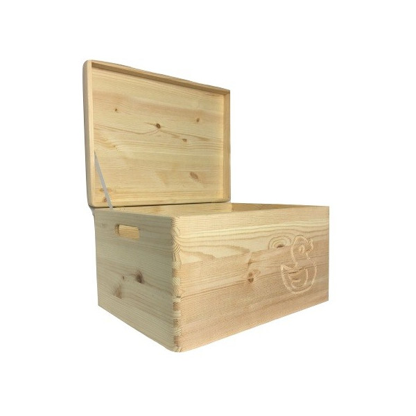 Skrzynka drewniana z deklem 40x30x23 cm "Żółw"