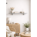 Półka drewniana ścienna 90 cm szara – minimalistyczna półka na ścianę